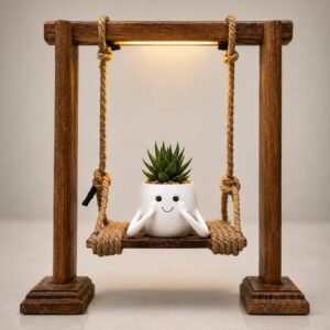 Swing Planter braided With Grow Light